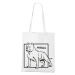 Plátená nákupná taška s potlačou plemena Pitbull - darček pre milovníkov psov