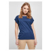 Women's T-shirt with extended shoulder spaceblue