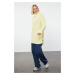 Trendyol Light Yellow Wide Pattern Turtleneck Knitwear Sweater