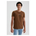 DEFACTO Slim Fit Crew Neck Printed T-Shirt