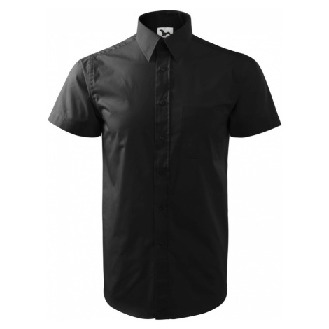MALFINI Pánska košeľa s krátkym rukávom Chic - Čierna