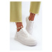 Women's platform sneakers made of eco leather, white Lynnette