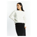 Dámsky sveter so vzorom Mimosa SWE 1860-K000 White - Monnari bílá