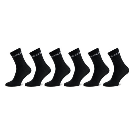 Jack&Jones Junior Súprava 5 párov vysokých detských ponožiek Basic 12219499 Čierna