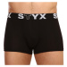 3PACK pánske boxerky Styx športová guma čierne (G9606060)