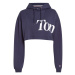 Tommy Jeans Mikina - TJW SUPER CROP BOLD TOMMY HOODIE modrá