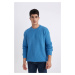 DEFACTO Oversize Fit Wide Pattern Crew Neck Knitwear Sweater