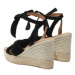 Manebi Espadrilky Hamptons Wedge Espadrilles With Knot K 1.0 WS Čierna