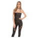 Sexy Koucla leatherlook bandeau jumpsuit with lace black