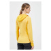 Športová mikina Salewa Agner žltá farba, s kapucňou, jednofarebná
