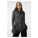 Trendyol Black Fringed Coat-Look Knitwear Cardigan