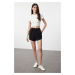 Trendyol Black Piping Detailed Mini Shorts & Bermuda