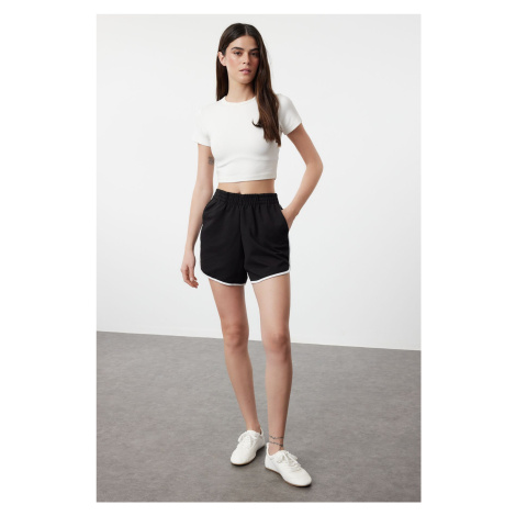 Trendyol Black Piping Detailed Mini Shorts & Bermuda