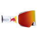 Lyžiarske okuliare RED BULL SPECT JAM-04, white,brown with red mirror, CAT3 + SPARE LENS