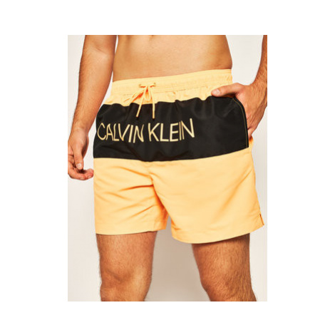 Calvin Klein Swimwear Plavecké šortky KM0KM00456 Oranžová Regular Fit