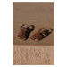 Detské semišové sandále Konges Sløjd béžová farba