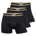 Cristiano Ronaldo pánske boxerky 3pack CR7 Basic black gold strip