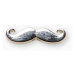 Ombre Clothing Men's lapel pin moustache A220
