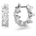 Swarovski Náušnice 'Matrix hoop earrings'  strieborná