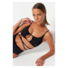 Trendyol Black Bralet Cut Out/Windowed Bikini Top