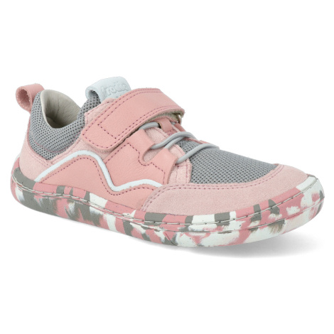 Barefoot textilné tenisky Froddo - BF Elastic Grey/Pink ružové