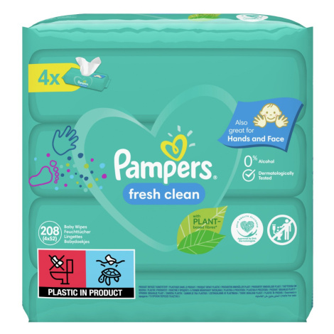 Pampers baby wipes 4x52pcs Fresh Clean - baby scent