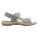 Sivé outdoorové sandále na suchý zips Landrover