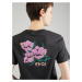RVCA Tričko 'WILDFLOWER'  svetlobéžová / smaragdová / orchideová / čierna