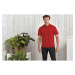 Premier Workwear Pánske funkčné polo tričko PR618 Red -ca. Pantone 200