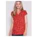 Red patterned T-shirt Brakeburn - Women