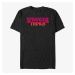 Queens Netflix Stranger Things - Grunge ST Logo Men's T-Shirt Black