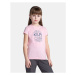 Ružové dievčenské tričko s potlačou Kilpi MALGA