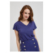 Women's T-shirt with neckline MOODO - purple