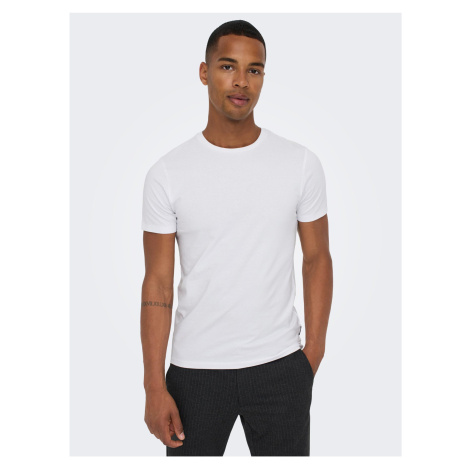 Set of two men's basic T-shirts in white ONLY & SONS - Men