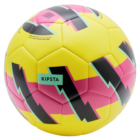 Detská futbalová lopta Light Learning Ball veľkosť 5 žlto-ružová KIPSTA