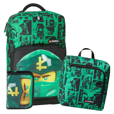 LEGO® Ninjago Green Optimo Plus školský batoh 3dielny set