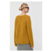 Vlnený sveter Max Mara Leisure dámsky, žltá farba, tenký