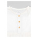 Detské bavlnené tričko zippy biela farba
