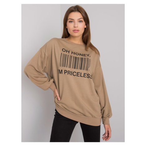 Beige sweatshirt with print