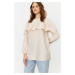 Trendyol Stone Ruffle Detail Seekers Woven Tunic