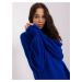 Cobalt blue oversize sweater with cuffs