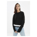 Trendyol Čierna čipka detailný pletený sveter
