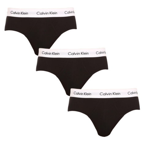 3PACK pánske slipy Calvin Klein čierne (U2661G-001)