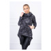 Camo graphite+black long back sweatshirt