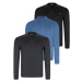 SET OF THREE V4007 DEWBERRY MEN'S SWEATSHIRT-BLACK-NAVY-INDIGO