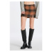 SUKŇA GANT CHECKED WOOL MINI SKIRT CINNAMON BROWN