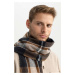 DEFACTO Men's Plaid Patterned Woven Scarf