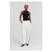 Nohavice Karl Lagerfeld Contrast Panel Tailored Pants White/Black