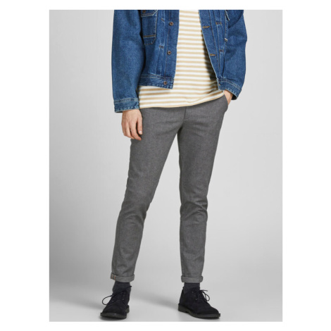 Jack&Jones Chino nohavice Marco 12206198 Sivá Slim Fit Jack & Jones