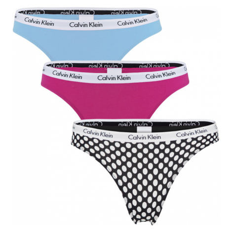 CALVIN KLEIN - 3PACK Cotton stretch dots dámske tangá - special limited edition